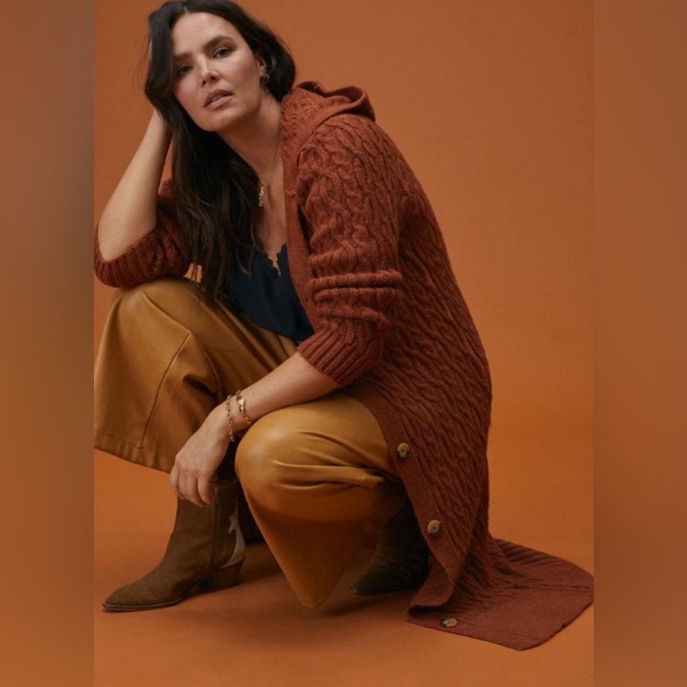 NWOT - Anthropologie Hooded Duster Cardigan SMALL